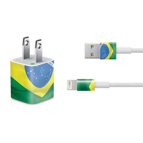 Brazil Flag iPhone Charger (5W USB) Skin